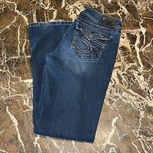 Silver Suki Surplus Women’s Jeans Size 29X30 Embroidered Flap Pocket